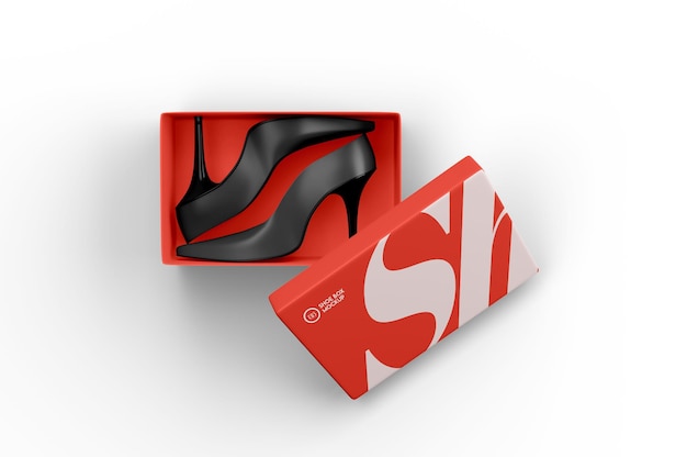 Paper Shoe Box Branding Mockup