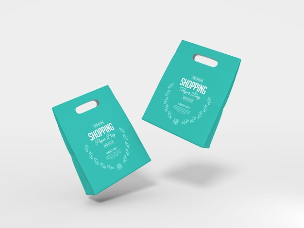 Mockup di branding della borsa della spesa di carta