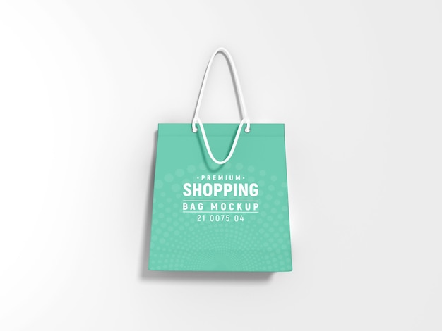 Мокап брендинга бумажной хозяйственной сумки