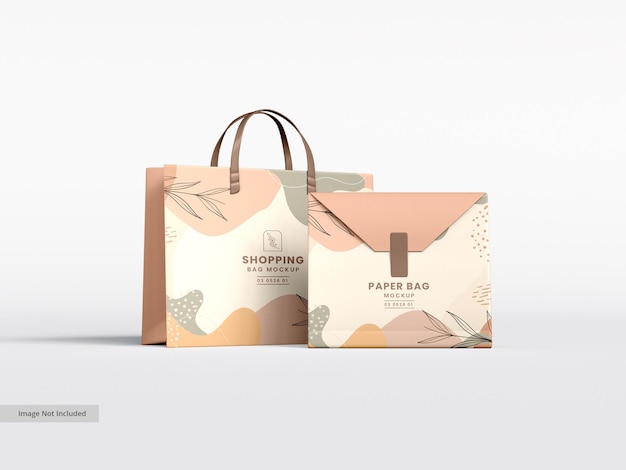 Mockup del marchio della borsa della spesa di carta