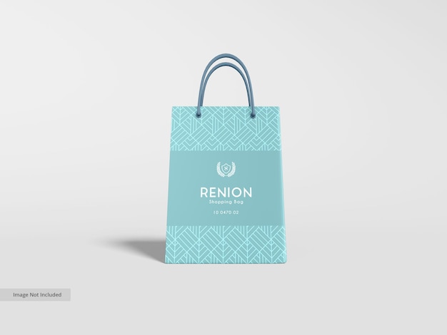 Paper shopping bag branding mockup