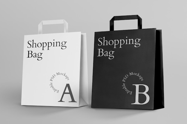 PSD design mockup di shopping bag di carta