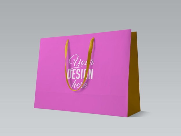 Design mockup di shopping bag di carta