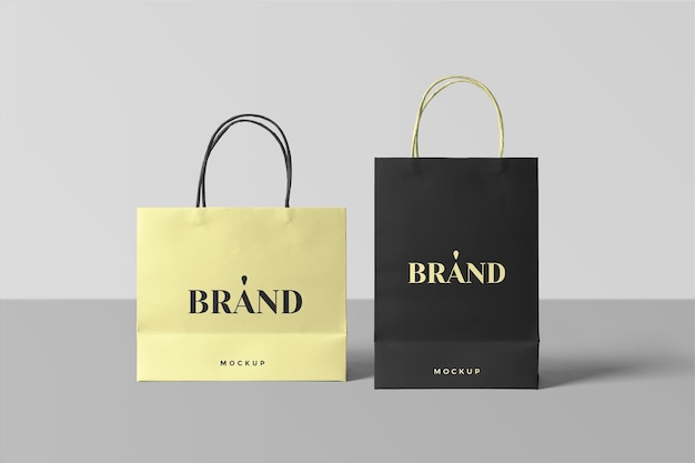 Paper shopping bag mockup