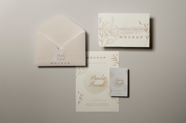 PSD paper stationery in matte style