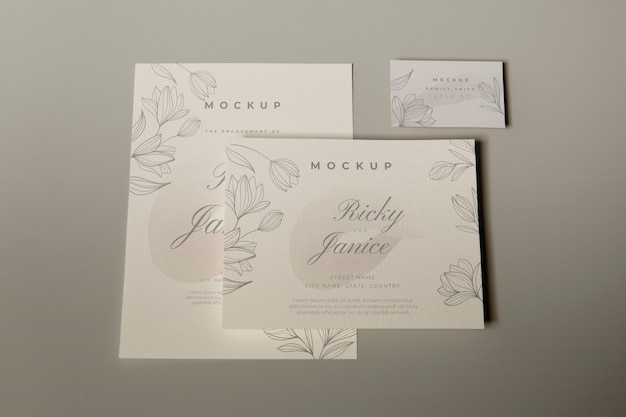 PSD paper stationery in matte style