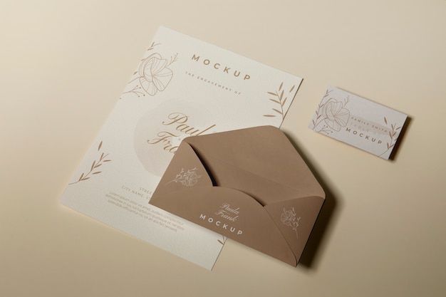 Paper stationery in matte style