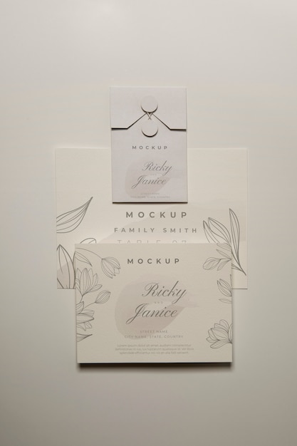 PSD paper stationery in matte style