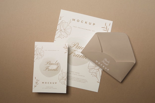 PSD paper stationery in matte style