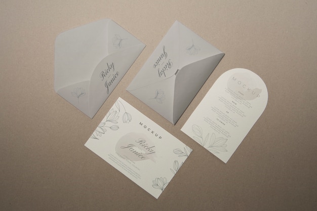 Paper stationery in matte style