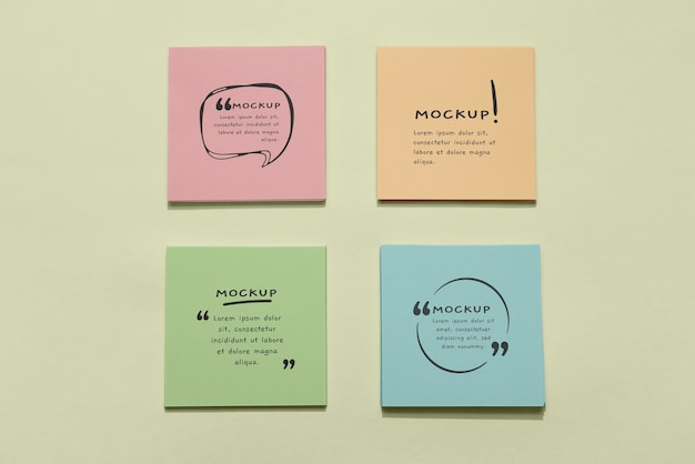 PSD paper sticky notes mock-up