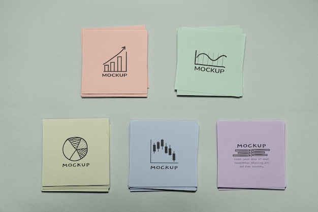 Paper sticky notes mock-up