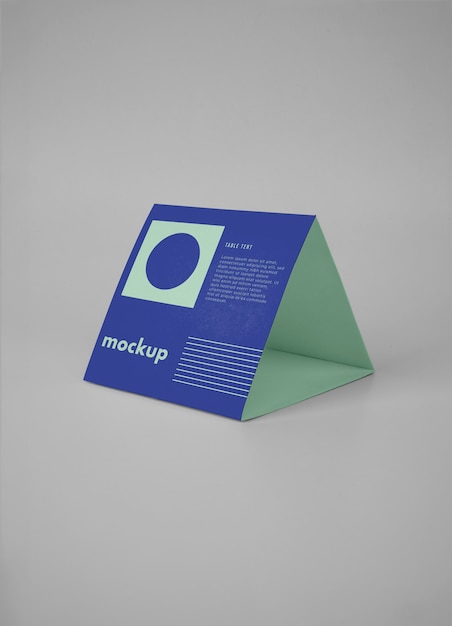 Paper table tent flyer mockup