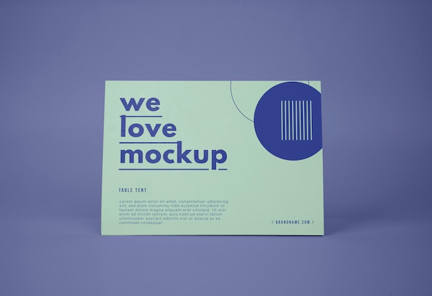 Paper table tent flyer mockup