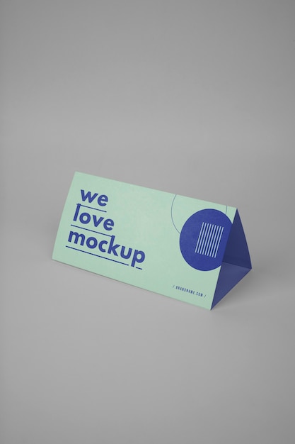 Paper table tent flyer mockup