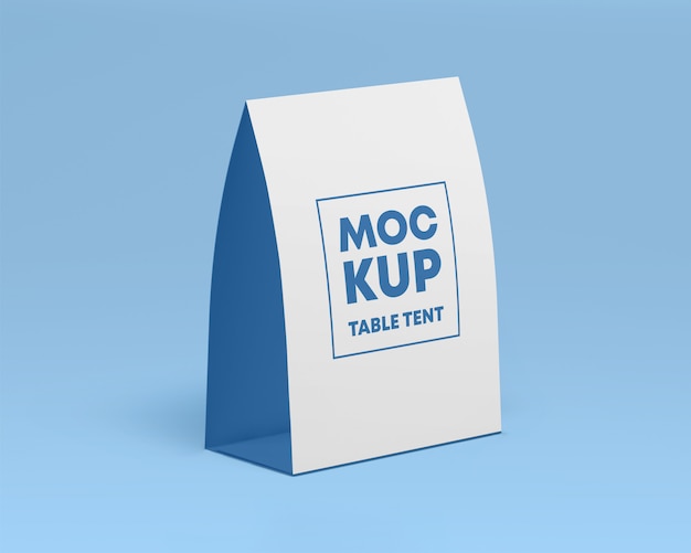 Paper table tent mockup 