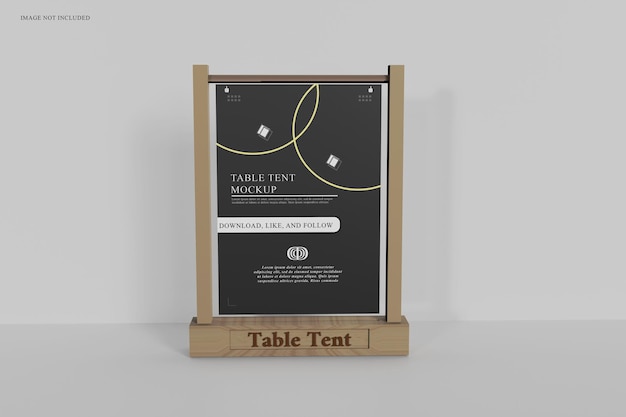 Mockup di tenda da tavolo di carta