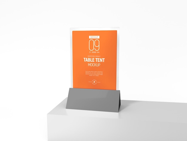 Paper table tent offer card advertising mockup