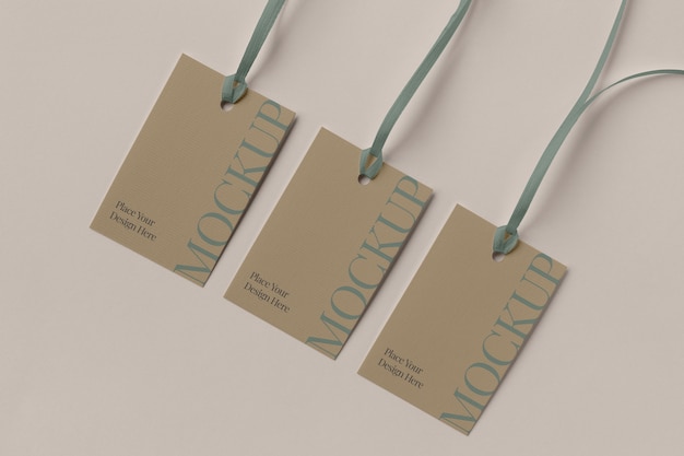 Paper tag design mockup