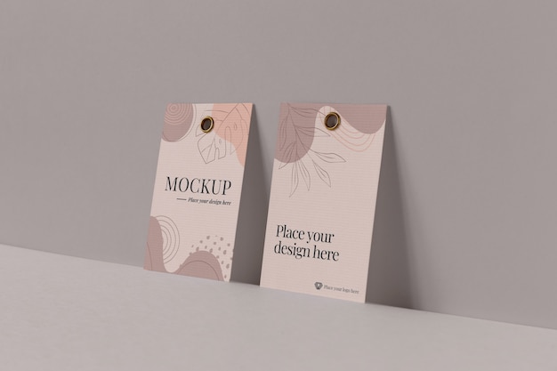 Paper tag design mockup