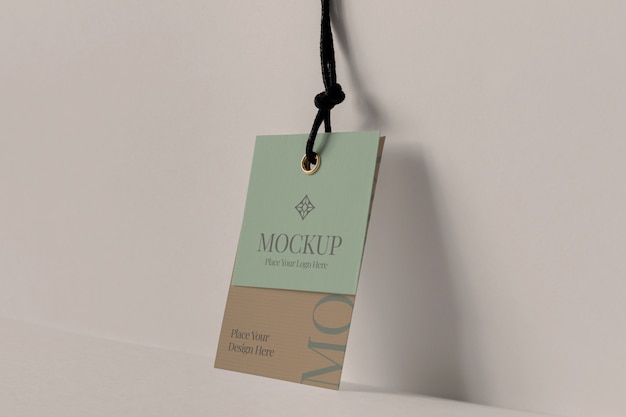 Paper tag design mockup