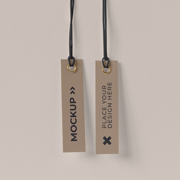 Paper tag design mockup