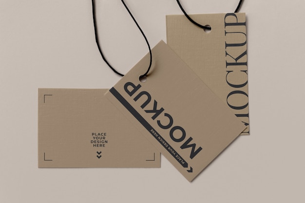 Paper tag design mockup