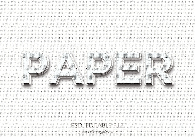 PSD paper text effect depth style