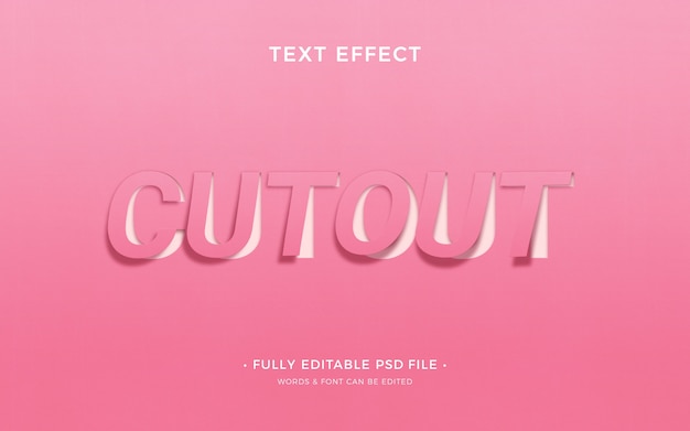 PSD paper text effect pink background