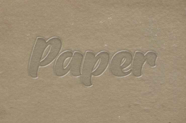 PSD paper text effect psd editable template