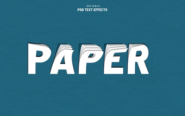 Paper Text Effect PSD Mockup