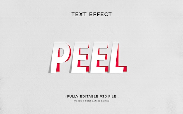 PSD paper text effect white background