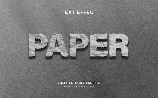 Paper  text effect