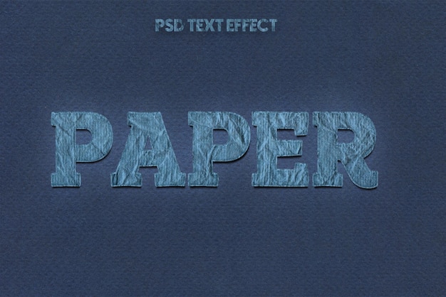 PSD paper text effect