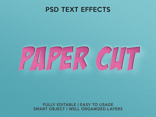 PSD paper text effects