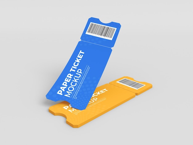 Paper ticket mockup