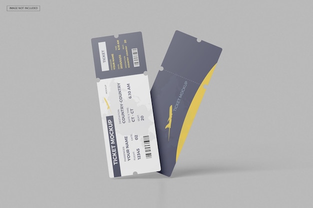 paper tickets mockup