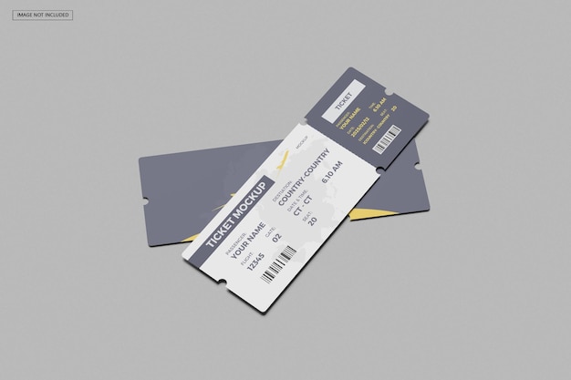 Paper tickets mockup