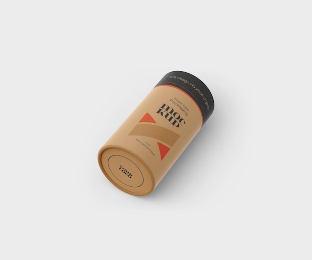 PSD paper tube packaging mockup psd template