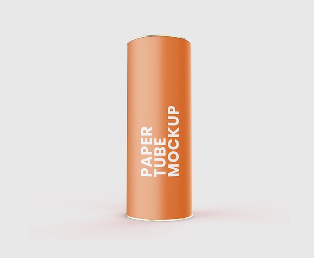 PSD paper tube realistic mockup