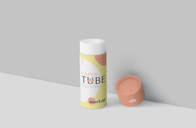 Paper Tube Slim Storage Container Mockup
