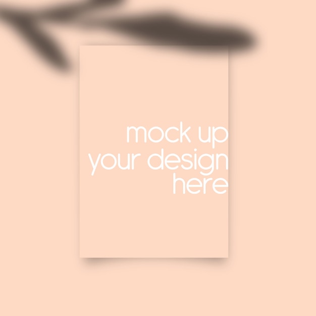 Paper Wall Art Mock Up with Peach  