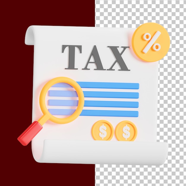 PSD a paper with a tax and a dollar sign on it