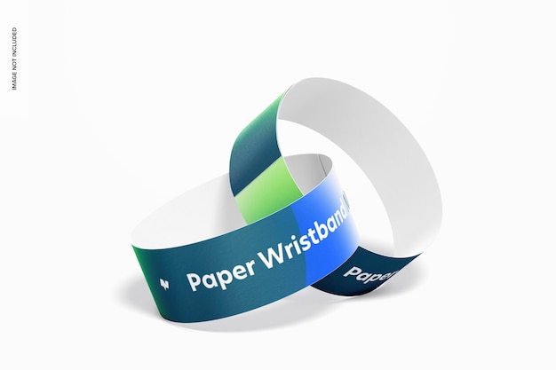 Paper Wristband mockup,