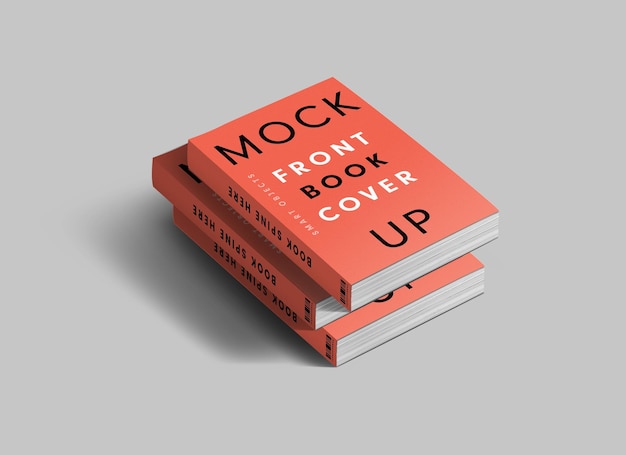 Modello di mockup della pila di libri in brossura