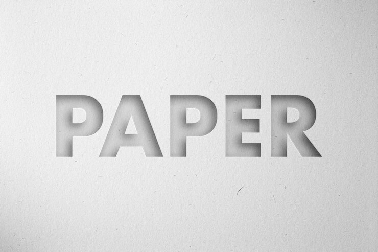 PSD papercraft cutout effect