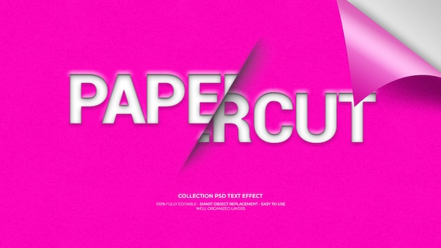 Текстовый эффект в стиле papercut и fold