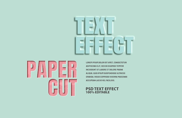 Papercut psd текстовый эффект