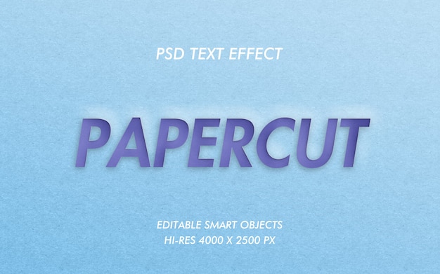 PSD papercut text effect