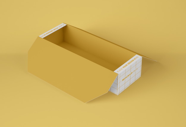 Papier geopend box mockup